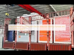 Industrielle Metallschmelze mit elektrischem Induktionsschmelzofen und PLC-Steuerungssystem