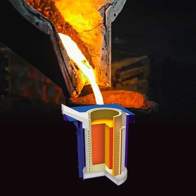 Schnellschmelzender Stahl Metallschmelzofen Leichte Wartung Vollständige zuverlässige Sicherheit
